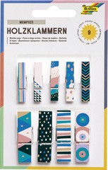 folia Holzklammern mit Druck "All year II"