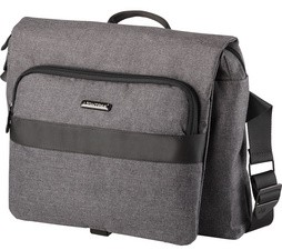 LIGHTPAK Notebook-Umhängetasche "WALKER", Polyester, grau