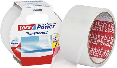 tesa Folienband extra Power Transparent, 48 mm x 10 m