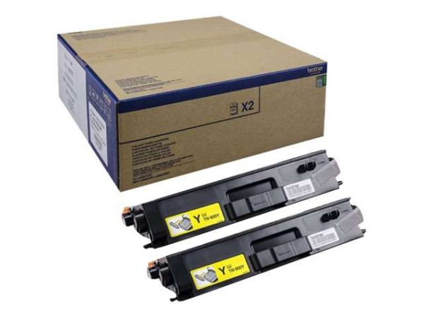 BROTHER TN900y 2er Pack Gelb Tonerpatrone TN900YTWIN