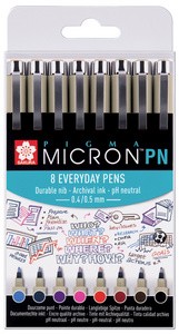 SAKURA Fineliner Pigma Micron PN, 8er Set