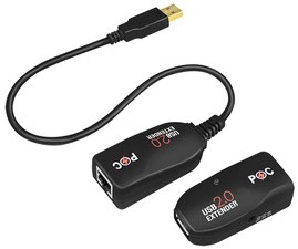 LogiLink USB 2.0 Extender-Set, PoE geeignet, schwarz