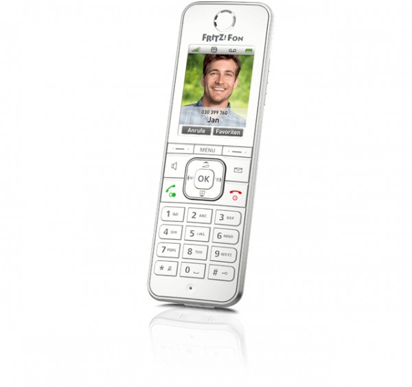 AVM FRITZ!Fon C6 - DECT-Telefon - Freisprecheinrichtung - 300 Eintragungen - Anrufer-Identifikation - Weiß