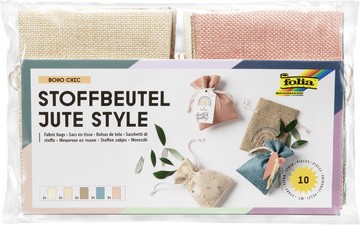 folia Stoffbeutel Jute Style "BOHO CHIC"