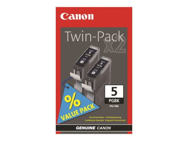CANON PGI-5bk Tinte schwarz TwinPack iP5200 iX4000 iX5000 0628B025
