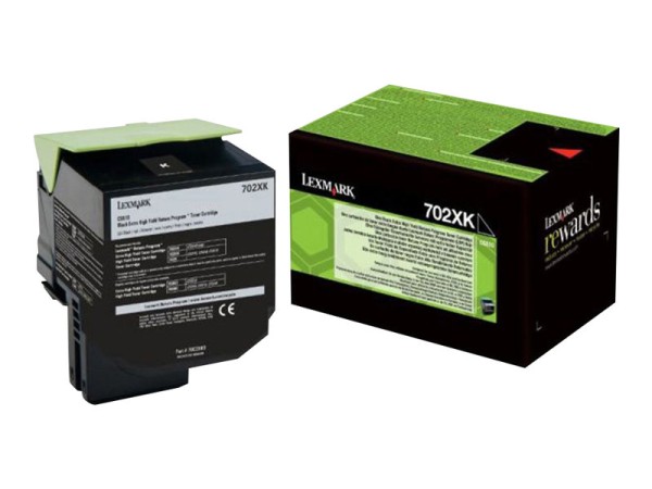 LEXMARK LEXMARK 702XK Besonders hohe Ergiebigkeit Schwarz Tonerpatrone LCCP, LRP