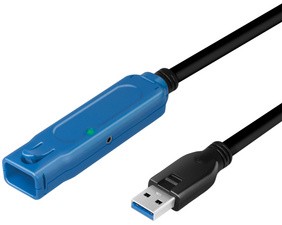 LogiLink USB 3.0 Aktives Verlängerungskabel, 10,0 m