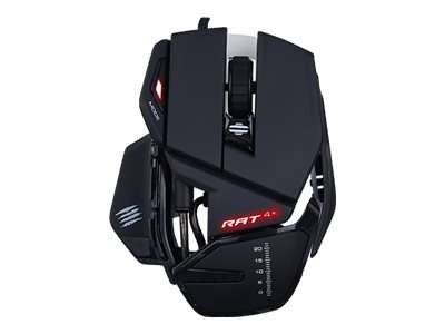 MAD CATZ R.A.T. 4+ Gaming Maus Schwarz - Maus - Optisch (MR03MCINBL000-0) MR03MCINBL000-0