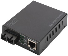 DIGITUS Gigabit PoE Medienkonverter, RJ45/SC, Multimode