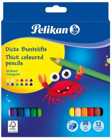 Pelikan Dreikant-Buntstifte Jumbo, 12er Kartonetui