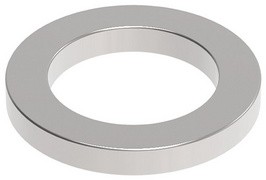 MAUL Neodym-Ringmagnet, Durchmesser: 12 mm, nickel