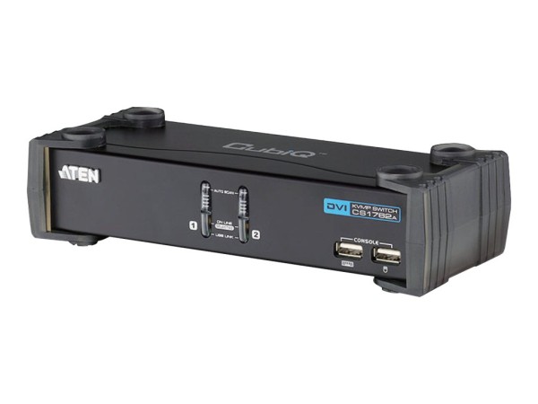 ATEN DVI KVM Switch CS1762A mit Audio USB 2-fach Desktop mit Anschlusskabel CS1762A
