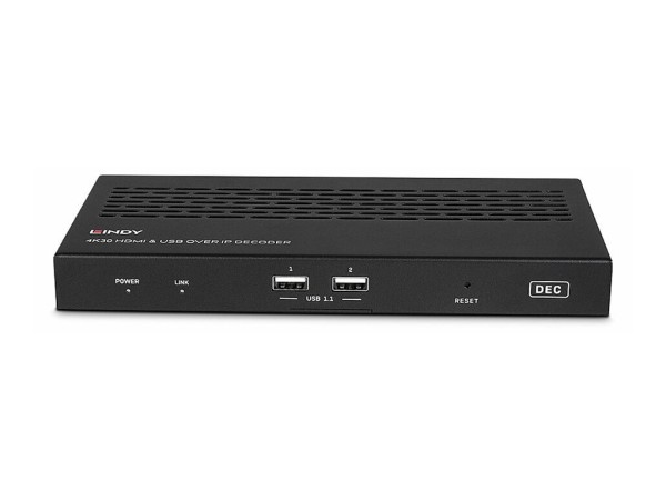 LINDY LINDY 4K30 HDMI & USB over IP Decoder