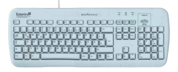 REIN MEDICAL MEDIGENIC Tastatur Essential USB & PS2 Medical Safety - German