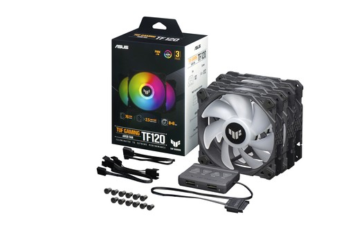 ASUS TUF GAMING TF120 ARGB Gehäuselüfter, 3er Set, 120 mm, PWM 90DA0030-B09030