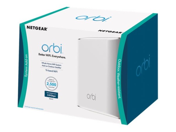 NETGEAR ORBI AC3000 Hochleistungs Zusatz-Satellit für Tri-Band WLAN System RBS50Y-200EUS