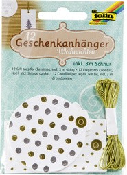 folia Geschenkanhänger "Weihnachten Kraftpapier"