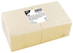 PAPSTAR Cocktail-Servietten, 240 x 240 mm, 3-lagig, creme