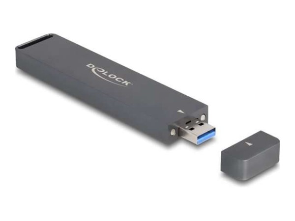 DELOCK Externes Gehäuse M.2 NVMe PCIe SSD oder SATA SSD 42021