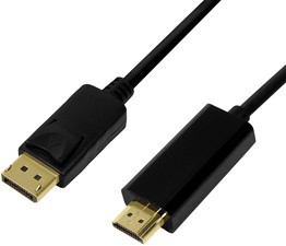 LogiLink DisplayPort 1.2 - HDMI 1.4 Anschlusskabel, 5,0 m