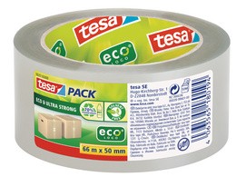 tesapack ECO & ULTRA STRONG Verpackungsklebeband, 50mm x 66m