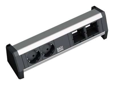 BACHMANN DESK 1 - Steckdosenleiste - 2 custom modules - Wechselstrom 230 V 902.0111