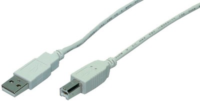 LogiLink USB 2.0 Kabel, USB-A - USB-B Stecker, 3,0 m,schwarz