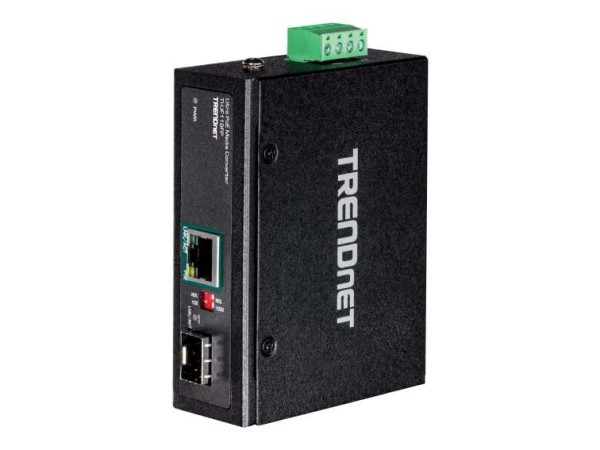 TRENDNET TI-UF11SFP Hardened Industrial SFP to Gigabit UPoE Media Converter TRENDNET TI UF11SFP