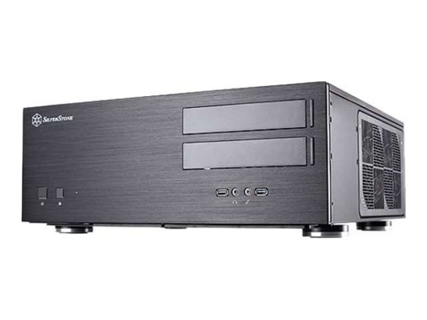 SILVERSTONE GRANDIA GD08 HTPC-Gehäuse E-ATX/ATX/mATX SST-GD08B USB3.0 black SST-GD08B
