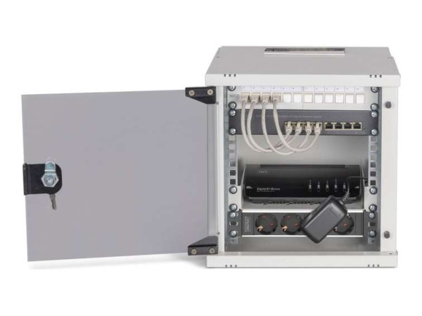 DIGITUS Netzwerk-Set 254 mm (10") - 6HE, 312x300 mm (BxT) gr DN-49100-SET