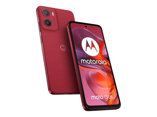 MOTOROLA MOTOROLA moto g05 64GB (Plum Red, Android 15, Kunstleder, 4 GB)