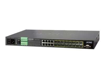 PLANET TECHNOLOGY PLANET 16-Port GE SFP + 8-Port GE L2/L4 Managed Metro Swi MGSW-24160F