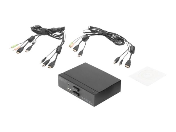 DIGITUS DS-12870 2-Port KVM-Switch Single-Display DS-12870