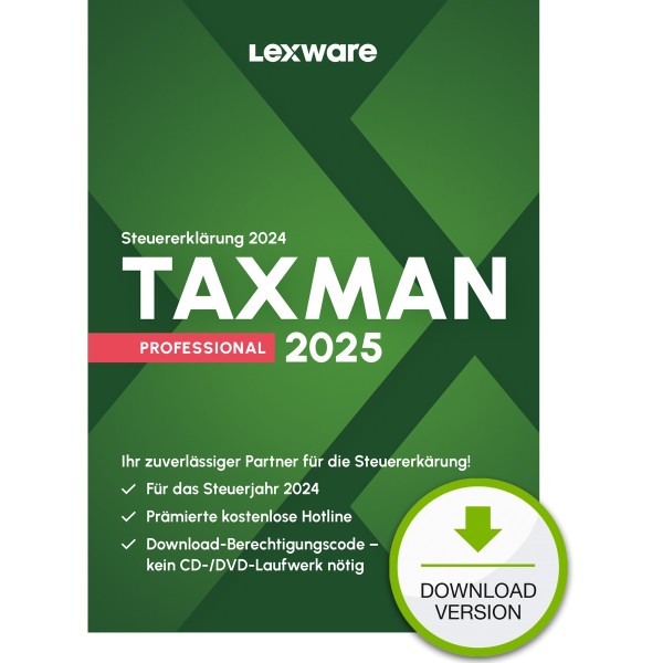 LEXWARE LEXWARE ESD TAXMAN professional 2025 1-Platz Lizenz Download