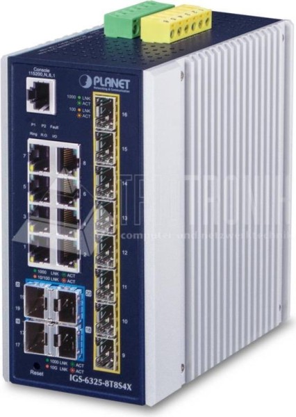 PLANET TECHNOLOGY PLANET TECHNOLOGY PLANET Industrial L3 8-Port GE + 8x 2.5G SFP +  4x 10G SFP+