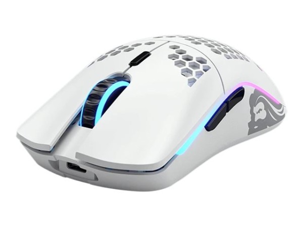 GLORIOUS PC GAMING RACE Model O Wireless Gaming-Maus - weiß, matt GLO-MS-OW-MW