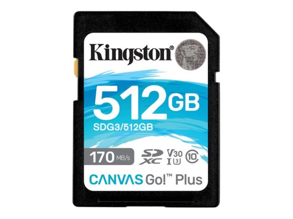 KINGSTON KINGSTON 512GB SDXC Canvas Go Plus 170R C10 UHS-I U3 V30