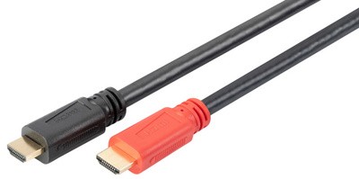 DIGITUS HDMI High Speed Anschlusskabel, 10 m, schwarz/rot