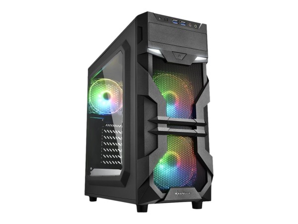 SHARKOON VG7-W RGB Computergehäuse mit Sichtfenster 4044951026869