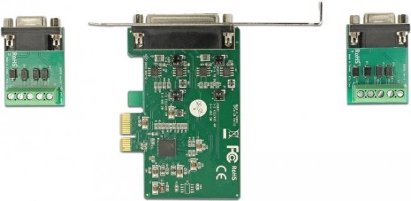 DELOCK DELOCK PCI Express Karte > 2 x Seriell RS-422/485 ESD Schutz optionaler Überspannungsschutz