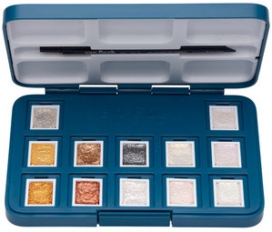 ROYAL TALENS Aquarellfarbe Van Gogh, 12er Box, Metallic-
