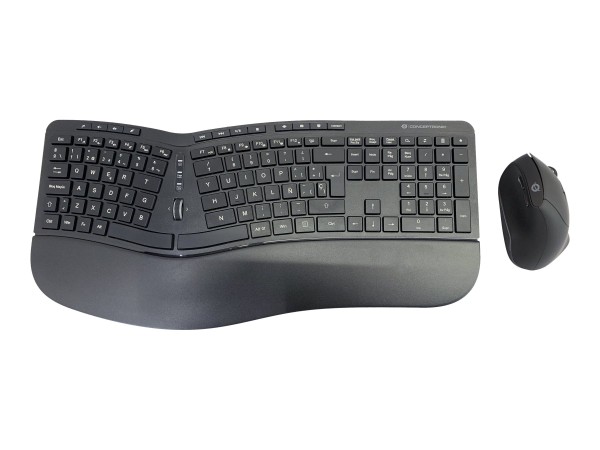 CONCEPTRONIC CONCEPTRONIC Wireless Keyboard+Mouse,ergo,Layout spanisch sw