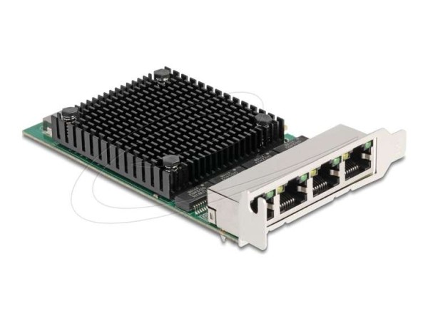 DELOCK PCI Express x4 Netzwerkkarte 2,5 Gigabit LAN 4 x RJ45 RTL8125 Stück 88601