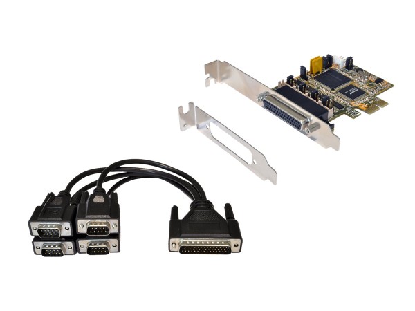 EXSYS IO PCIe 4x Seriell DB9 (EX-44384) inkl. LP EX-44384
