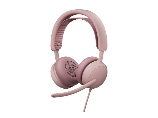 LOGITECH Zone Wired 2 for Business Rosé, Kabelgebundenes USB-Headset mit ad 981-001616