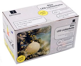 Jamasia LED-Lichterkette, grün, 80 Lichter, IP 44