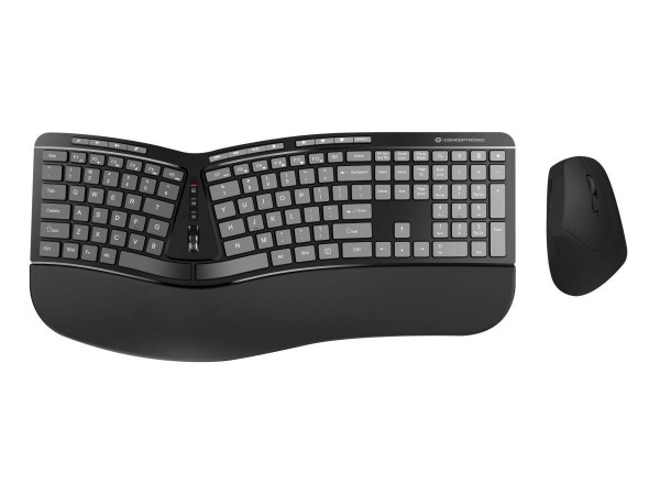 CONCEPTRONIC CONCEPTRONIC Wireless Keyboard+Mouse,ergo,Layout US sw
