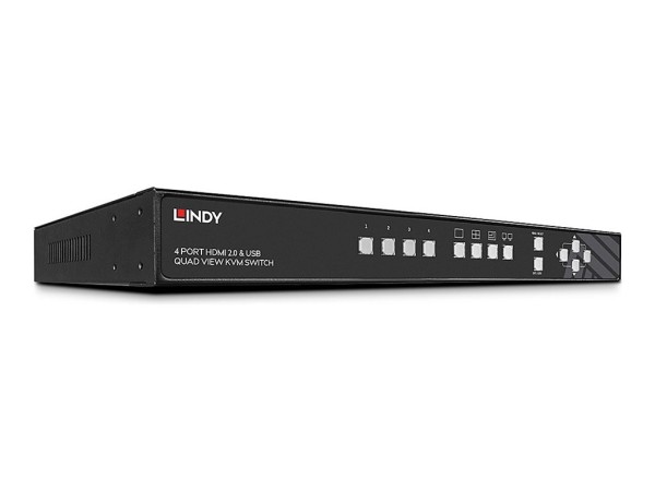 LINDY LINDY KVM Switch Pro 4Port HDMI 4K Quad View 4k-Konsole