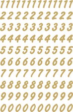 HERMA Zahlen-Sticker 0-9, Folie transparent, Zahlen gold