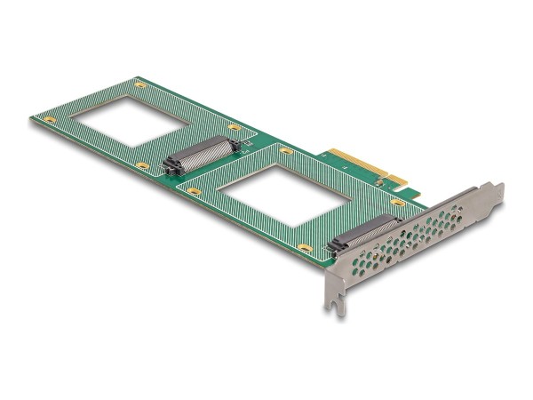 DELOCK PCI Express 4.0 x8 Karte zu 2 x intern U.2 NVMe SFF-8639 - Bifurcati 90151